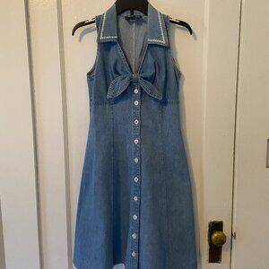Vintage 90s Blue Denim Dress
